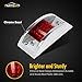 Partsam 2pcs RED LED Marker Clearance Light Chrome Plastic trailer RV Camper 12LED