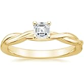 1-5 CT Asscher Cut IGI certified Lab Grown Diamond Ring 10K 14K 18K Solid Gold Lab Grown Diamond Engagement Ring Wedding Bridal Ring Anniversary Promise Ring for Her (E-F Color VVS1-2 Clarity)
