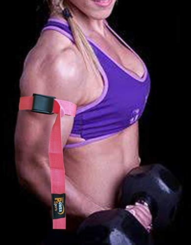 BICEP STRAP PINK WOMEN Max Bicep Blood Flow Restriction Occlusion Training Bands Help You Gain Muscle Faster Biceps & Triceps Bands for Effective Arms made for Women