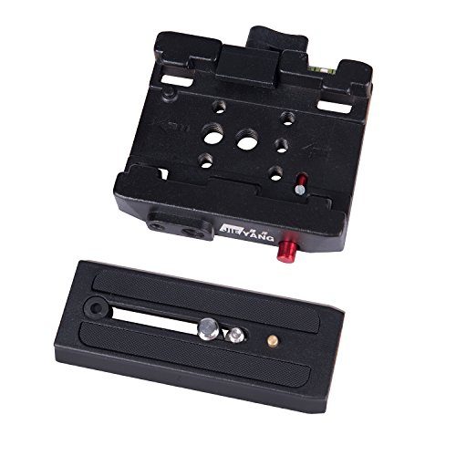 Quick Release Plate Adpater,with 1/4 and 3/8 Inches Screw for DSLR Camera Camcorder Tripod Monopod Manfrotto501HDV 502HDV 503HDV