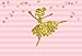AOFOTO 7x5ft Ballerina Princess Tutu Girl Happy Birthday Vinyl Backdrop Pink Striped Golden Ballet Dancer Background for Photography Little Kids Baby Shower Party Decoration Banner Photo Studio Props