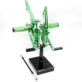Krace Motorcycle Rearsets Foot Pegs Rear Set Footrests Brake Shift Pedals Fully Adjustable Foot Boards Fit For Kawasaki Ninja ZX6R ZX636 2009 2010 2011 2012 2013 2014 2015 2016 2017 2018 2019