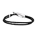 MONTBLANC Black Woven Leather Men's Bracelet 11499068