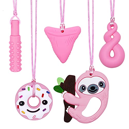 Chew Necklaces for Sensory Kids, Silicone Chewy