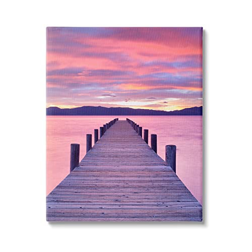 Stupell Industries Vivid Sunset Dock Coastal View Canvas Wall Art, Design by De…