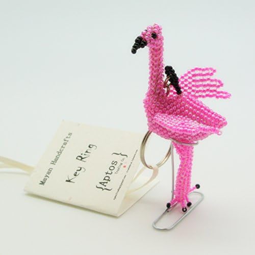 Adorable Handcrafted Pink Flamingo Key Chain/Backpack Charm/Purse Charm/Key Ring