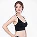 Women's Crossback Wirefree Yoga Sports Bra Crop Top Black M