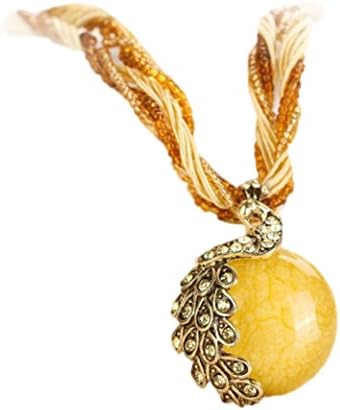 Gifts!Women Necklace Daoroka Cats Eyes Opal National Personality Peacock Pendant Necklace Fashion Jewelry for Mom Girlfriend