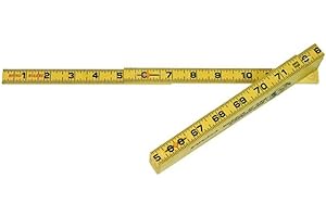 US TAPE COMPANY Rhino Rulers Folding Inside Reading Carpenter's Ruler 6' Length - 55145, Multi