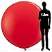 6 ft / 72 Inch Giant Jumbo Round Latex Climb-in Balloon (Premium Quality), Pack of 1, Red