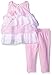 Rare Editions Baby Girls' Pink Chiffon With Eyelet Legging Set