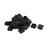 Sets of Table legs - TOOGOO(R) Plastic Square Tube Inserts End Blanking Caps 30mm x 30mm 30 Pcs Black