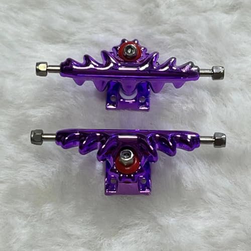 LEEFAI Pro Fingerboard Trucks 32mm/34mm/36mm Monster Trucks with Hardware-Color and Size (Purple, 32mm)