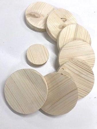 Sticker Design Shop Runde Holzscheibe Rund Holz Fichte Leimholz Platte 18mm 40-600mm (120mm)