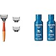 Harry's Shaving Razors for Men includes a Razor and 3 Razor Blade Refills (Ember) & Post Shave - Post Shave Balm for Men - 3.4 Fl Oz (Pack of 2) (packaging may vary)