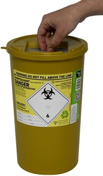 Sharpsguard DNDD471YL Sharps Bin 5L Yellow