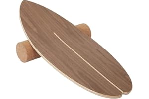 ASKTOM Balance Board Indoor Surfboard Surf Style Home Fitness with Wheel for Exercise, Athletic Training and Board Sports - Fun Workout Equipment For Balance, Stability and Improving Core Strength