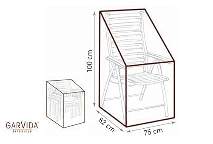 Landmann GARVIDA Schutzhülle für Stapel- und Relaxstühle, braun, Polyestergewebe, 82 x 75 x 100 cm, mit Zugband