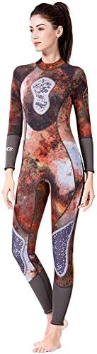 TZTED Mens Full Wetsuit 3MM Swimming Wetsuit, Freediving/Spearfishing Wetsuits Premium Soft Neoprene