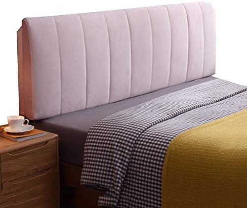 LIANGJUNkaodian Headboard Bedside Cushion Simple Breathable Wear Resistant Supporting The Waist Detachable Metal Zipper, 4 Colors,Customizable (Color : Pink, Size : 120x58x10CM)