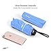 Extreme Degrees Mini Umbrella. Weatherproof Coating. Folds to 6 inches. (Light Blue)