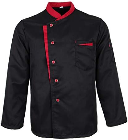 男女兼用 長袖コックシャツ 飲食店 レストラン ホール ユニフォーム 人気海外一番 厨房服 コックコート全5サイズ3色