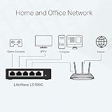 TP-Link LiteWave LS105G 5 Port Unmanaged Network Switch Desktop Wall Mount QoS view 4