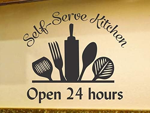 Adhesivo de cocina para cocina abierto 24 horas Cocina decoración de