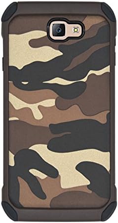 Galaxy A7(2017) Camo Case, 2 in1 Army Camo Camouflage Pattern Impact Armor Anti-knock Protective Back Cover Case for Samsung Galaxy A7(2017) (Brown)