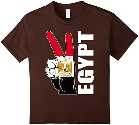 Kids Egyptian flag t-shirt Peace in Egypt flag t-shirt 4 Brown