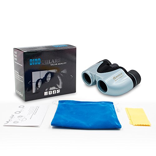 QNIGLO 6X18 Kids Binoculars Toys for 3-12 Year Old Girls Boys Compact Waterproof Binocular for Kids Gifts for Teen Girls Boys Birthday Presents Children Day Gifts(Blue)