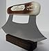 Alaskan Made Ulu with Cultured Moose Antler Handle, 6.25 Inch Blade and Walnut Stand