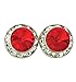 15mm Clip-On Earrings with Swarovski Crystals RU031CRY Clear Crystal One-Size