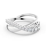 Swarovski Women's Twist Rows Ring, White Crystal