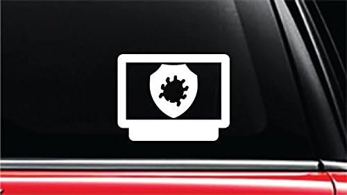 Software Bug Protection Vinyl Die-Cut Decal Sticker for Car, Truck, Notebook, Laptop, Computer or Window (4" tall, White)