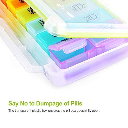 image for AUVON iMedassist Weekly Pill Organizer (Twice a Day), 7 Day Pill Box C