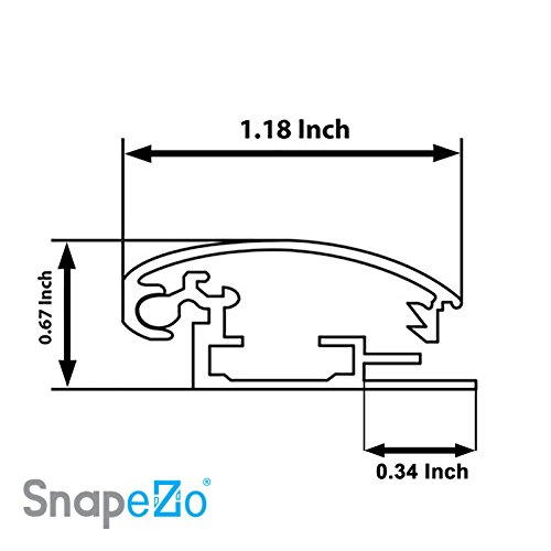 image for SnapeZo Movie Poster Frame 24x36 Inches, Silver 1.2