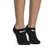 Nike Kids' Everyday Lightweight No-Show Socks (6 Pairs), Black/White, Small