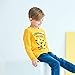 Boys Cotton Long Sleeve T-Shirts T Rex Dinosaur Shirt Graphic Tees Yellow Size 7/6-7
