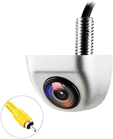 Backup Rear View Camera Silver- IP69K Waterproof Great Night Vision HD and Super Wide Angle Metal OEM Style Silver Reverse Rear View Backup Camera for Cars Pickup Trucks SUVs RVs Vans (Silver)