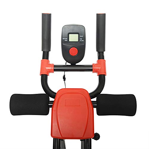 Carambola Ab Cruncher Abdominal Trainer Glider Machine, Body Fitness Gym Exercise Equipment with LED Monitorv