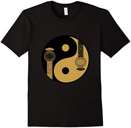 Men's Guitar Yin Yang - Best Guitar Player Gift T-Shirts Large Black