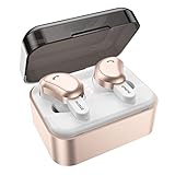 Wireless Earbuds, AMORNO True Bluetooth Headphones in-Ear Deep Bass Noise Cancelling Earphones Mini Sweatproof Sports Headsets with Charging Case Built-in Mic