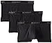 2(X)IST mens Essential Cotton No Show 3-pack trunks underwear, Black, Large US