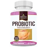 Probiotics All Natural Health Supplement for Women and Men with Lactic Acid Bacteria for Gut, Yeast Support 60 Oral Flora Capsules for Daily Use. Made in America By Botanica Research