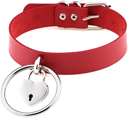 チョーカー ベルベット首輪 人間用 レディース メンズ Puレザー ハート 鎖骨 春の新作シューズ満載 長さ調整可能 アクセサリー レッド パンク系 ファッション