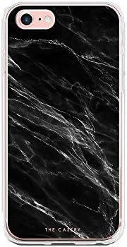 The Casery Black Marble iPhone 6 Matte Finish Clear Slim Fit Cell Phone Case