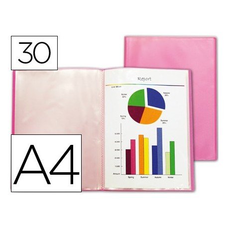 Beautone CJ78 Display Book with 30 Pockets A4 Red