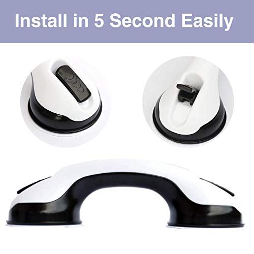 HomeKaren 12" Suction Grab Bars 2 Pack, Shower Handles for Handicap