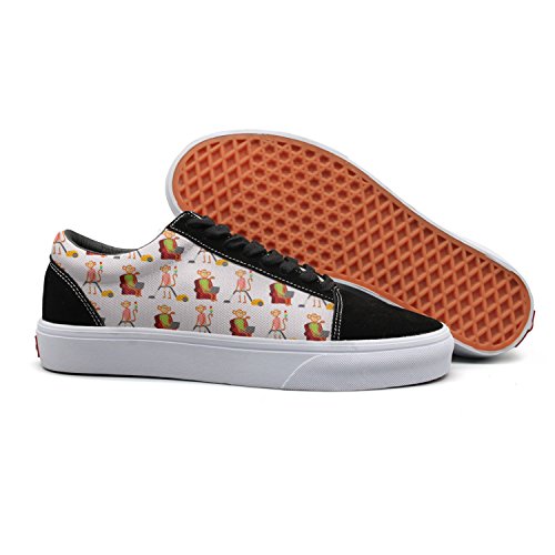 Monkey Cartoon Suit Person Background Men Canvas Shoes Oldskoo Training Shoes Low Top